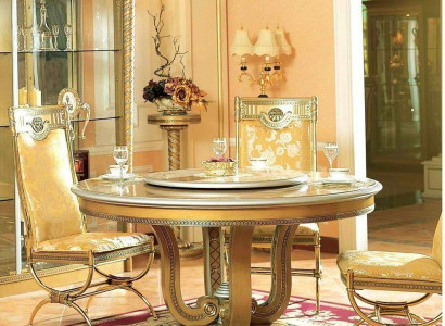 Round Dining room Table Wood Tables Round Round Classic Baroque Rococo Class