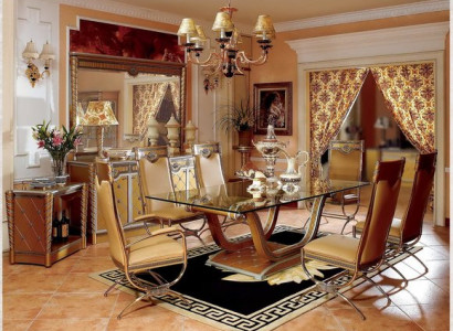 4x Chair Baroque Rococo Chairs Real Metal Luxury Designer Chair Set Suite