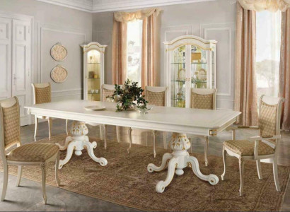 Classic r Table Dining table Wood Dining room Suite 6x Chair Set Chairs Lehn new