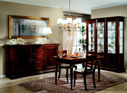 Dining table 2 Chairs Display case Chest of drawers Mirror Complete's Dining room Suite 6pcs new