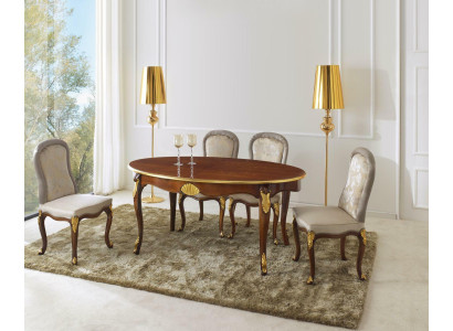Set Suite 5pcs Dining table 4 Chairs Luxury Dining room Furniture Group Italy Furniture
