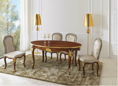 Set Suite 5pcs Dining table 4 Chairs Luxury Dining room Furniture Group Italy Furniture