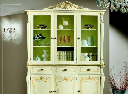 Display case Italian Luxury Style Living room Furniture Wardrobe Baroque Rococo Style Wood new