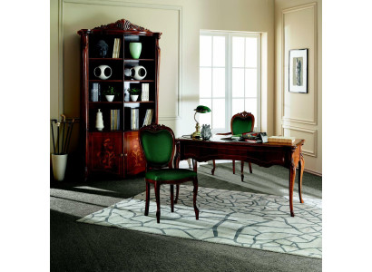 Italian Style Furniture Office Furnishings Desk Table Armchair Set 3pcs.