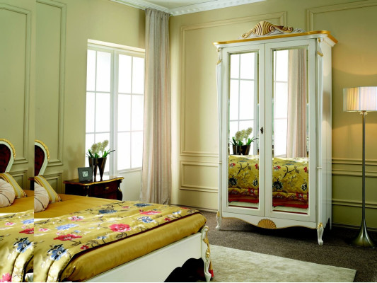 Classic Furniture Mirror Wardrobe Wooden Cabinet Cabinets Sideboard Chests of drawers Italy