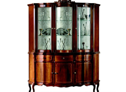 Classic Furniture Wood Brown Display case Chic display cabinet design Italian furniture