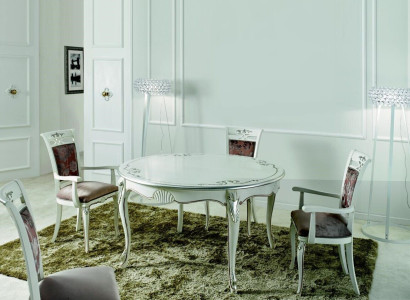 Italian Furniture Dining table 4x Chairs Wood Table dining set Classic s Design