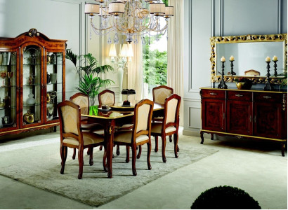 Dining table 6 Chairs Display case Chest of drawers Mirror Complete's Dining room Suite 10pcs