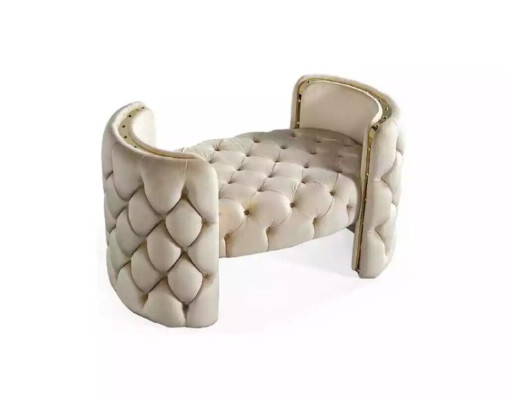 Modern Stool Upholstered Foot Furniture Living room White Design Ottoman new