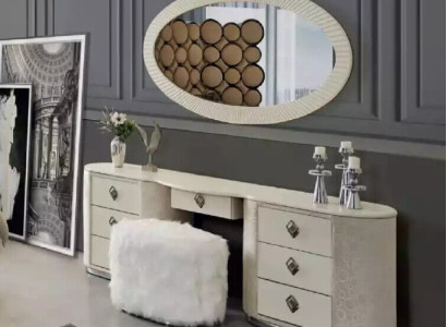 Dressing table Set Console Mirror Bedroom Furniture Design Stool Set new