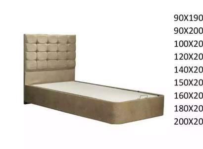 Luxurious designer bed with mattress from a European furniture manufacturer for Bedroom