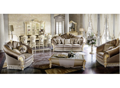 Classic Designer Couch Upholstery Sofa Suite 3+1+1Seater Couches Sofas Textile