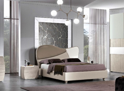 Set 6 pieces Bedroom Bed Bedside table Chest of drawers Mirror Wardrobe Suite