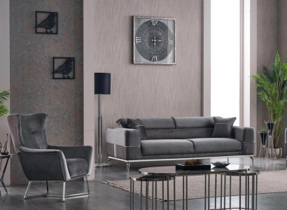 Sofa Set 2 pcs Living room Complete Sofa set 3+1 Seater Upholstery Furniture Textile