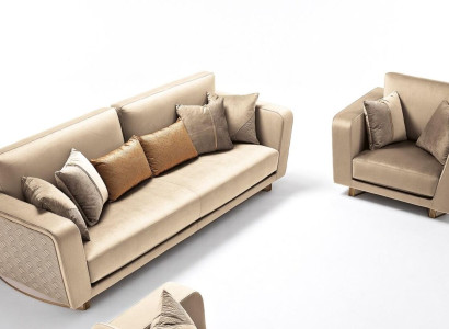 Sofa set 3+1 Seater Set Design Sofas Upholstery Couches Leather Relax Modern new