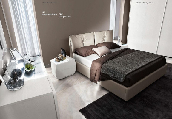 Luxury set 6 pieces. Bedroom Bed Bedside table Chest of drawers Mirror Wardrobe Wood