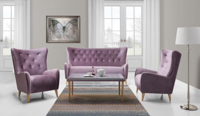 Sofa set 2.50+1+1+Coffee table Sofa Chesterfield Complete Set Suite Couch