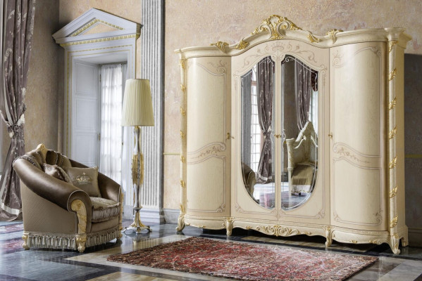 Bedroom Furniture Italy Wooden Cabinet Wardrobe Real wood Wardrobe