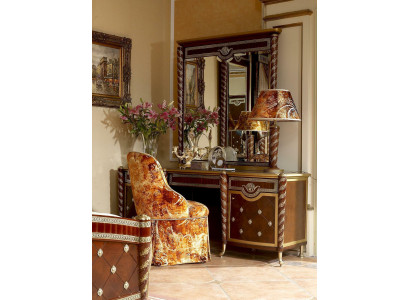 Bedroom Baroque Rococo Dressing table with Mirror Chest of drawers Consoles Table Luxus