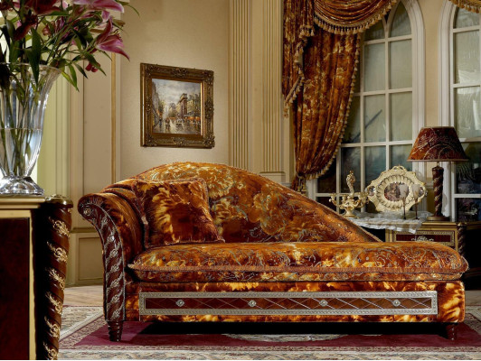 Luxury Sofa Chaise Longues Lounger Chaise Antique Style Upholstery Baroque Rococo Classic