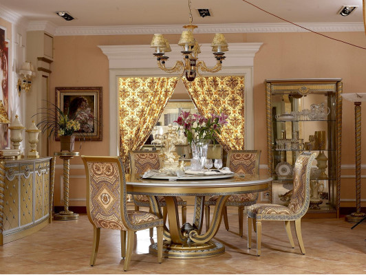 Dining room Designer Wood Chair 6 Chairs Set Suite Antique Style Baroque Rococo new