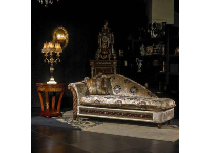 Chaise longues sofa silver couch lounger ottoman chaise longue baroque rococo classic