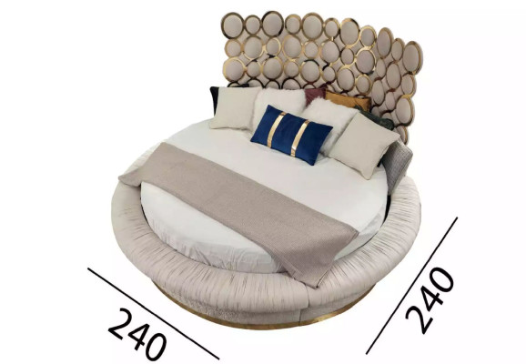 Round Bed Round Design Beds Leather Double Luxury Hotel Frame Sleep Room