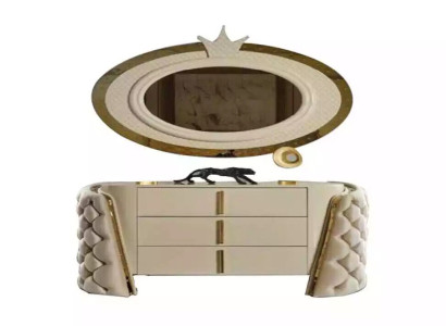 Dressing table Mirror Luxury Console Chest of drawers Bedroom Wood Modern Design
