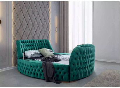 Chesterfield Bed Furniture Double Beds Green Round Beds Luxury Hotel with Lift