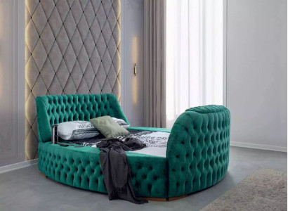 Chesterfield Bed Furniture Double Beds Green Round Beds Luxury Hotel with Lift