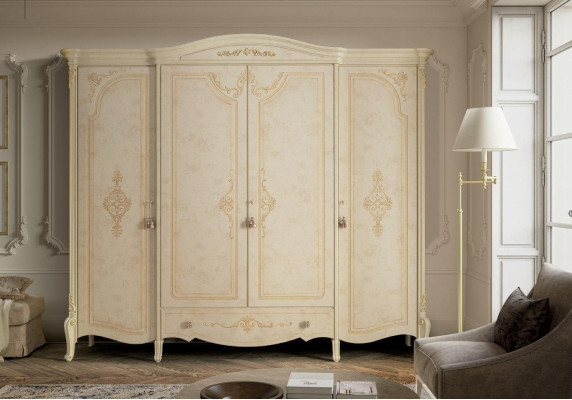 Wardrobe Wardrobe Real wood Solid Bedroom Furniture Italy wooden cabinet