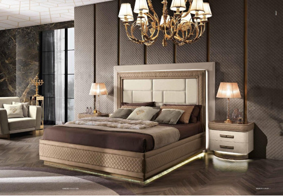 Bed Bed Frame Wood Double Bedroom Modern Double bed Furniture Luxury Beds