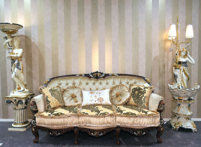 Classic r Three Seater Sofa Couch Upholstery Furniture Chesterfield 3 Seat Fabric Sofa