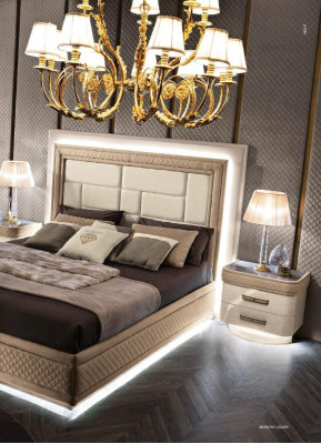 Bed Bed Frame Wood Double Bedroom Modern Double bed Furniture Luxury Beds