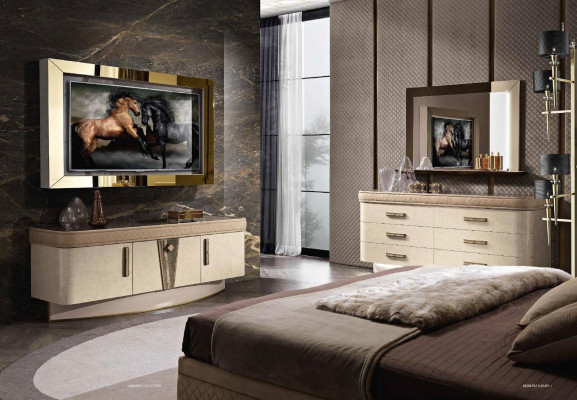 Bed Bed Frame Wood Double Bedroom Modern Double bed Furniture Luxury Beds