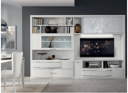 Wall unit TV-cabinet Wall Wardrobe Sideboard Television Chest of drawers Wood Design Modern Furniture new