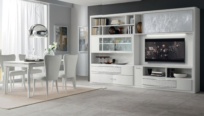 Wall unit TV-cabinet Wall Wardrobe Sideboard Television Chest of drawers Wood Design Modern Furniture new