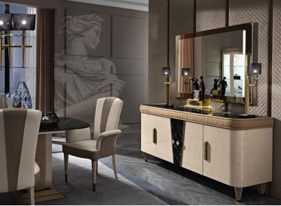 Furniture Chests of drawers Wardrobe Design Luxury Sideboard 2-piece. Chest of drawers with Mirror Console