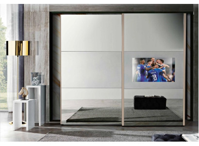 Wardrobe Cabinets Clothes Wardrobe Luxury Wood Sliding Doors tv with Television