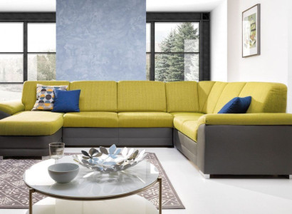 Corner sofa Living landscape Sofa Couch Upholstery Corner Suite U-shape Fabric Sofas new
