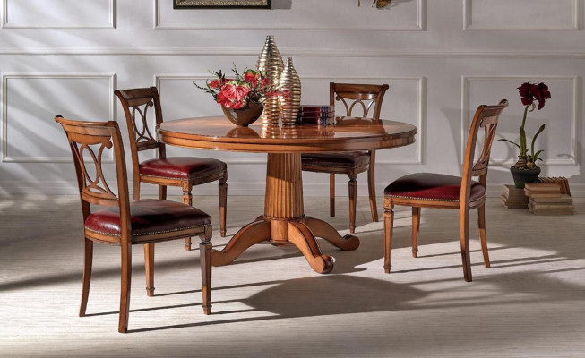Dining set Dining table Table Tables 4x armchair set Chair Round 5tlg Group Suite