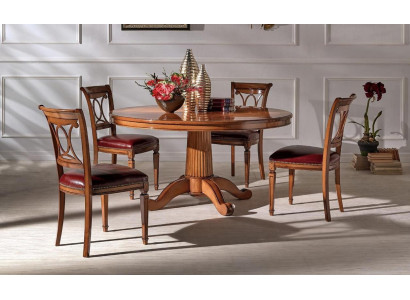 Dining set Dining table Table Tables 4x armchair set Chair Round 5tlg Group Suite